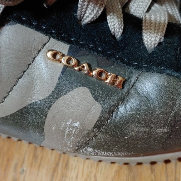 Coach Ivory Camouflage Sneakers 6.5M - Picture 8 of 16